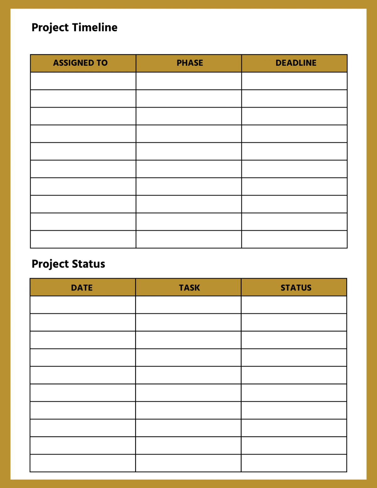 Free Hotel Project Planner Template to Edit Online
