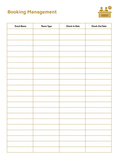 Free Hotel Planner Template to Edit Online