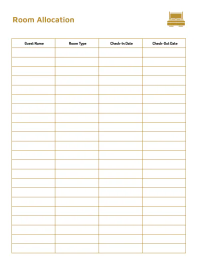 Free Hotel Planner Template to Edit Online