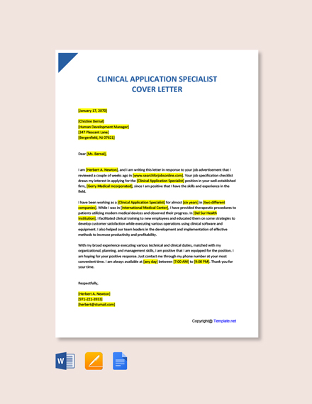 example of application letter for attachment in a hospital