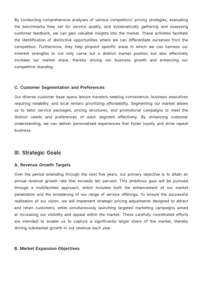 Free Car Rental Growth Strategy Template to Edit Online