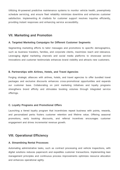 Free Car Rental Growth Strategy Template to Edit Online