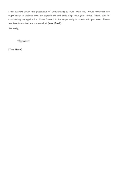 Free Regional Project Manager Cover Letter to Edit Online