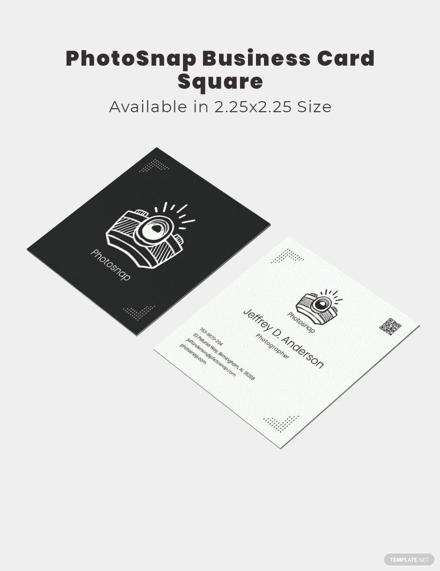 Photo-snap Business Card Square Template