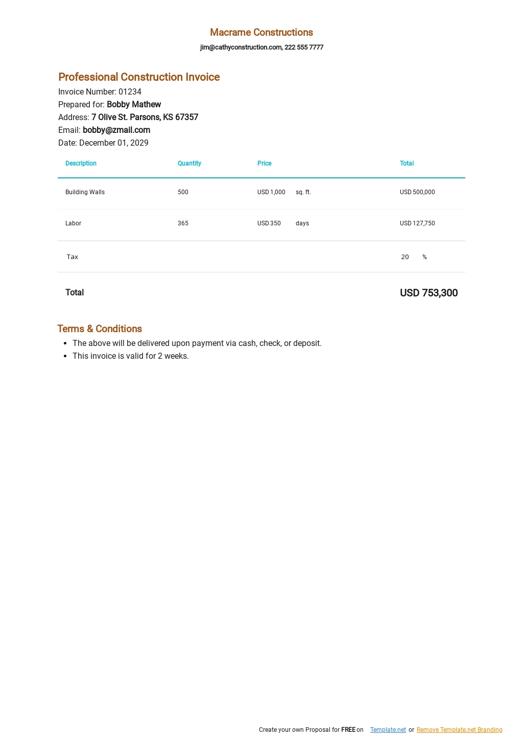 32+ Contractor Invoice Template Excel Gif