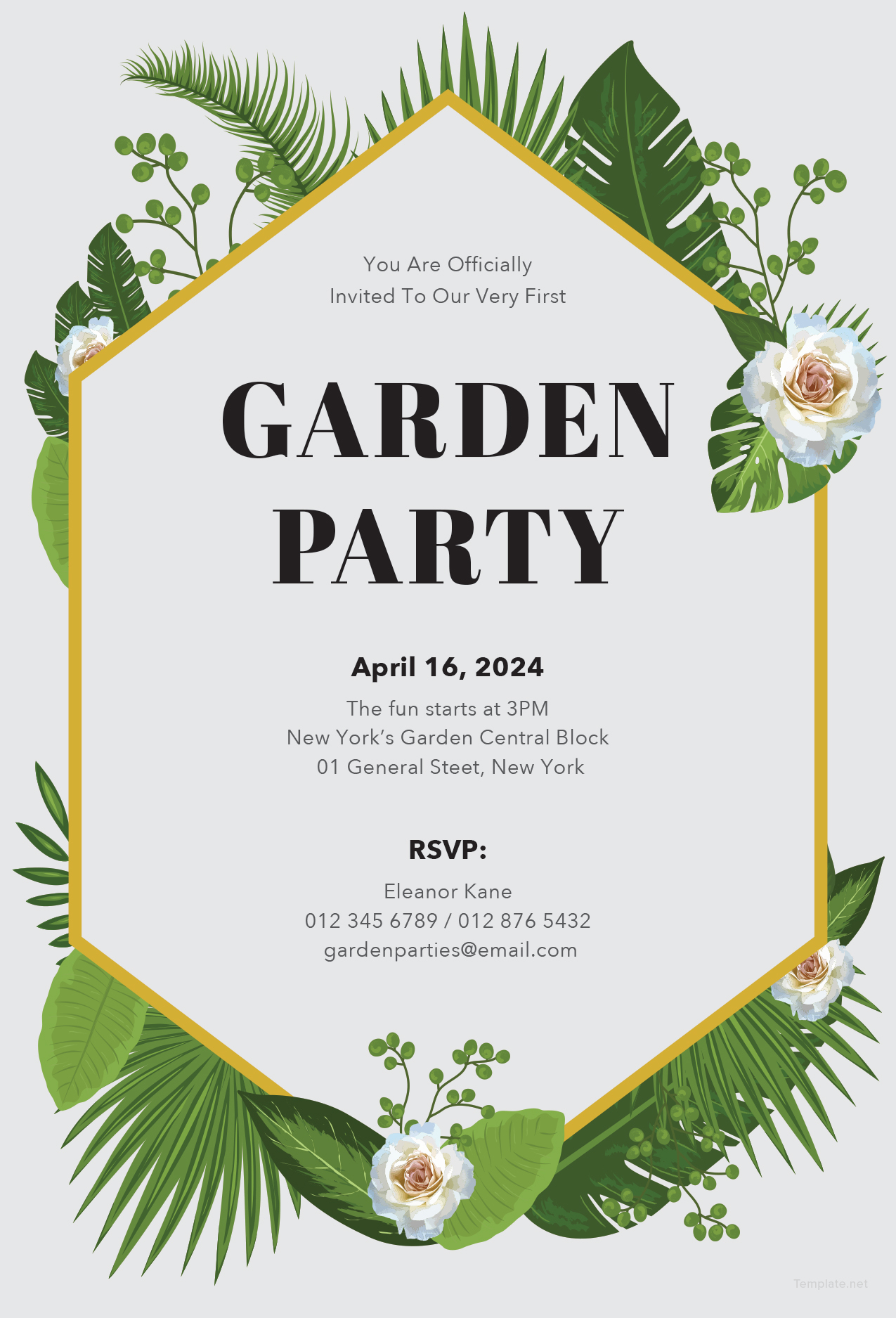 Free Garden Party Invitation Template in Microsoft Word ...