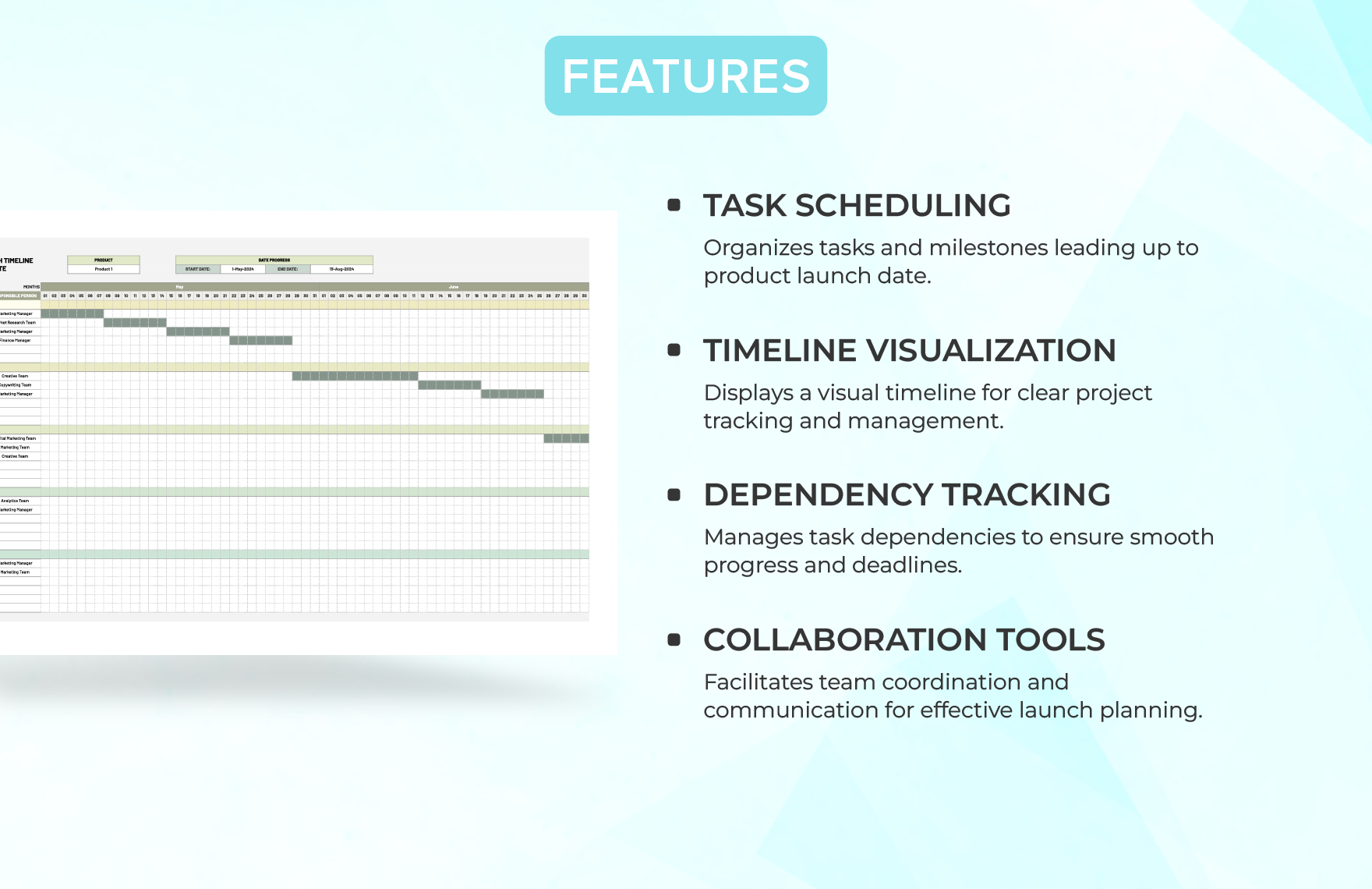 Startup Product Launch Timeline Planner Template