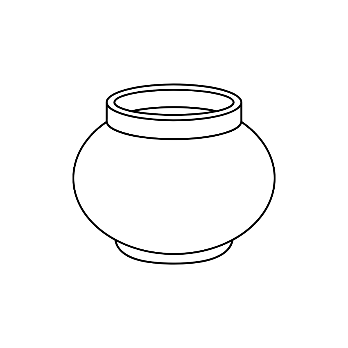 Monoline Clay Pot