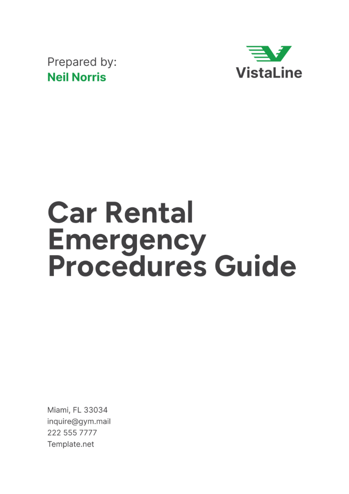 Car Rental Emergency Procedures Guide Template