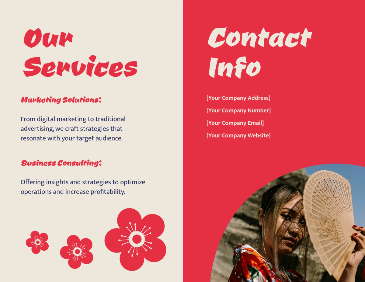 Free Japanese Brochure Template to Edit Online