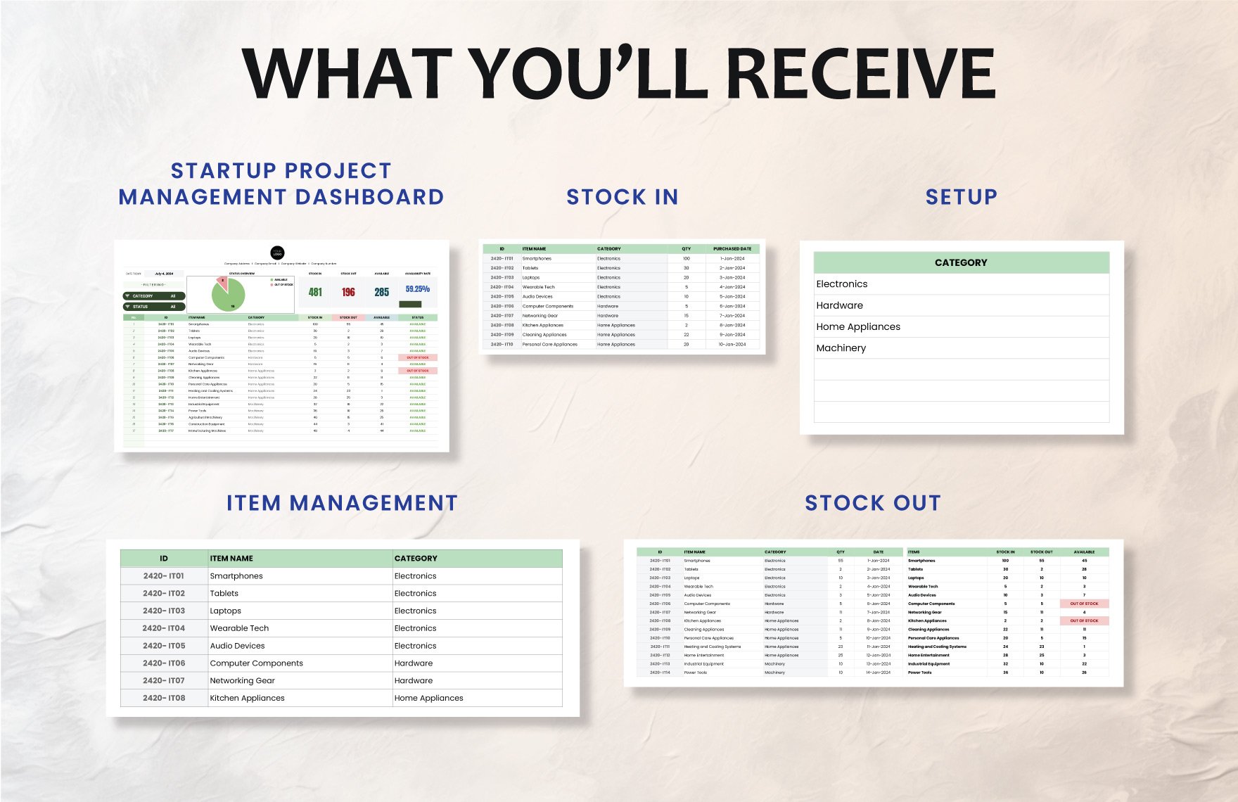 Startup Inventory Management System Template