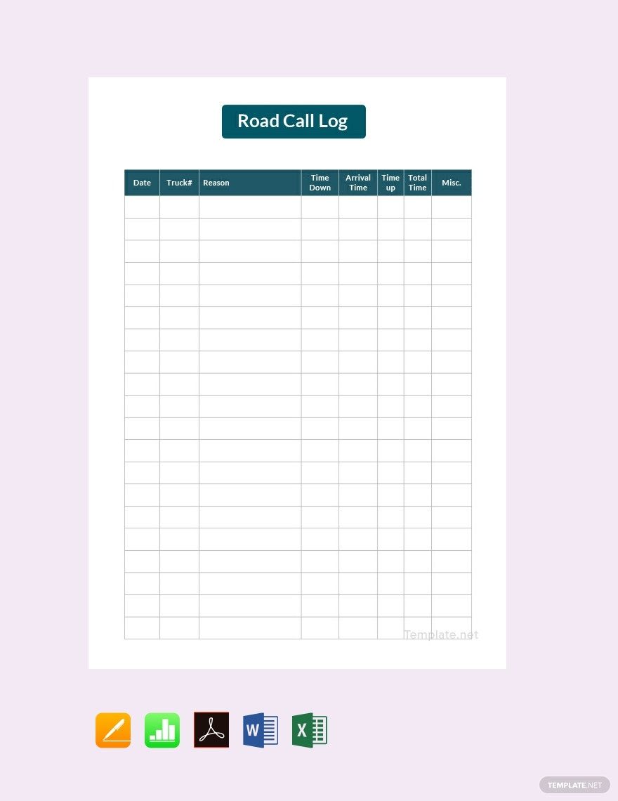 Call Log Template Google Sheets Free Download