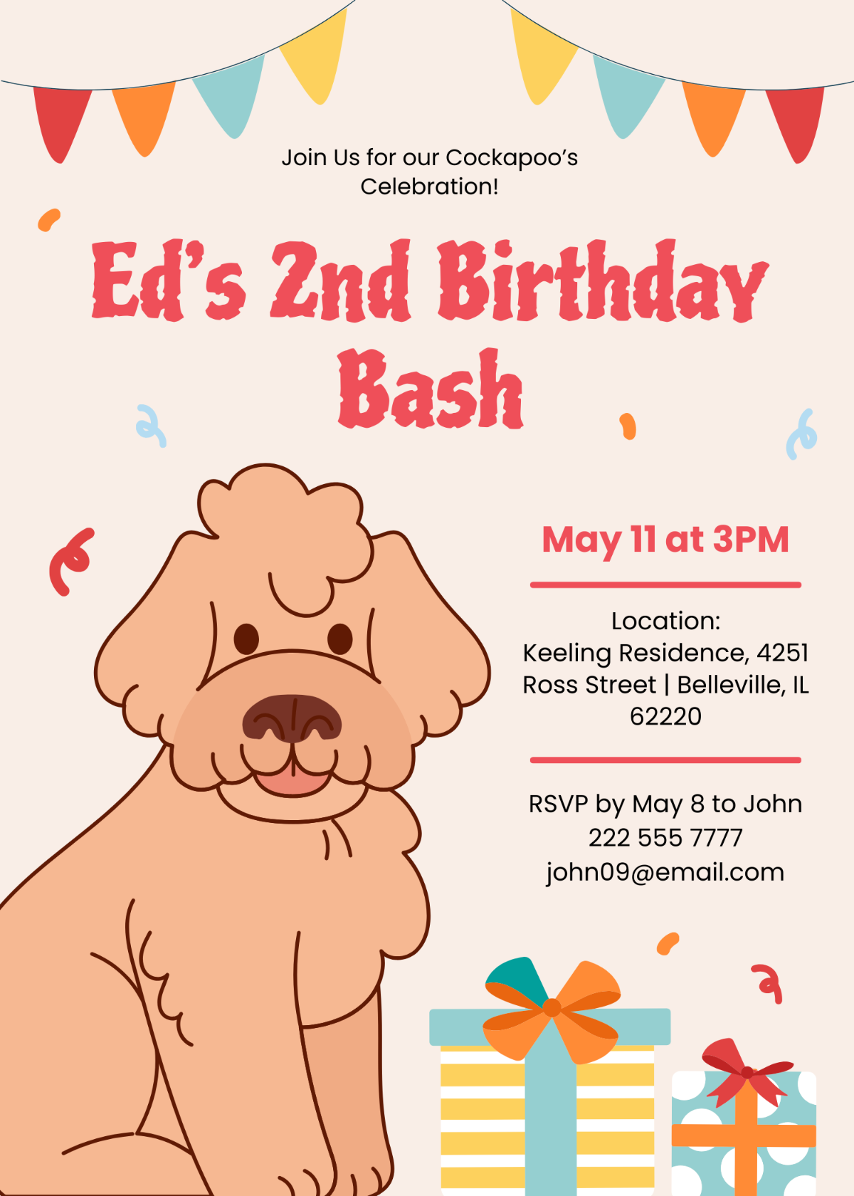 Dog Birthday Party Invitations Template Dog Birthday Party Invitations Template