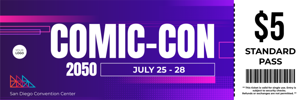 Comic Con Price Ticket