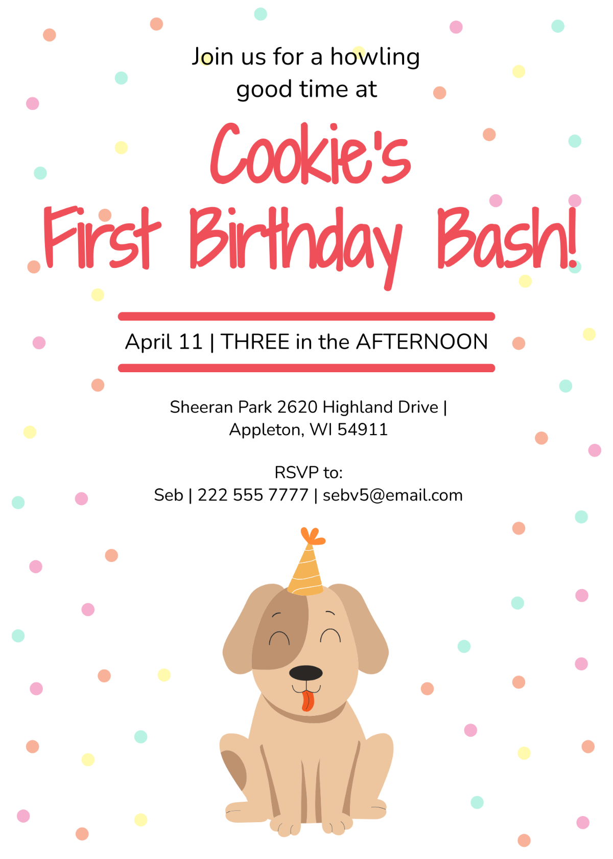 Funny Dog Birthday Invitation