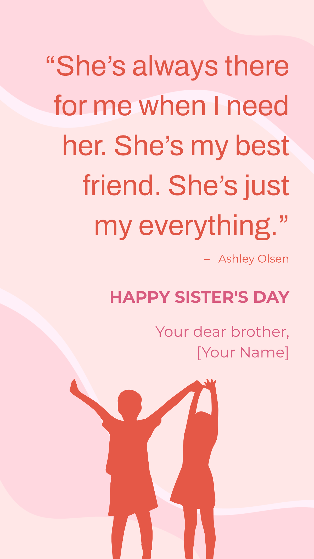 Sisters Day Quote for Brother