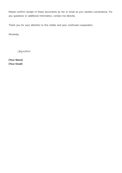 Free Employee Records Fax Cover Letter to Edit Online