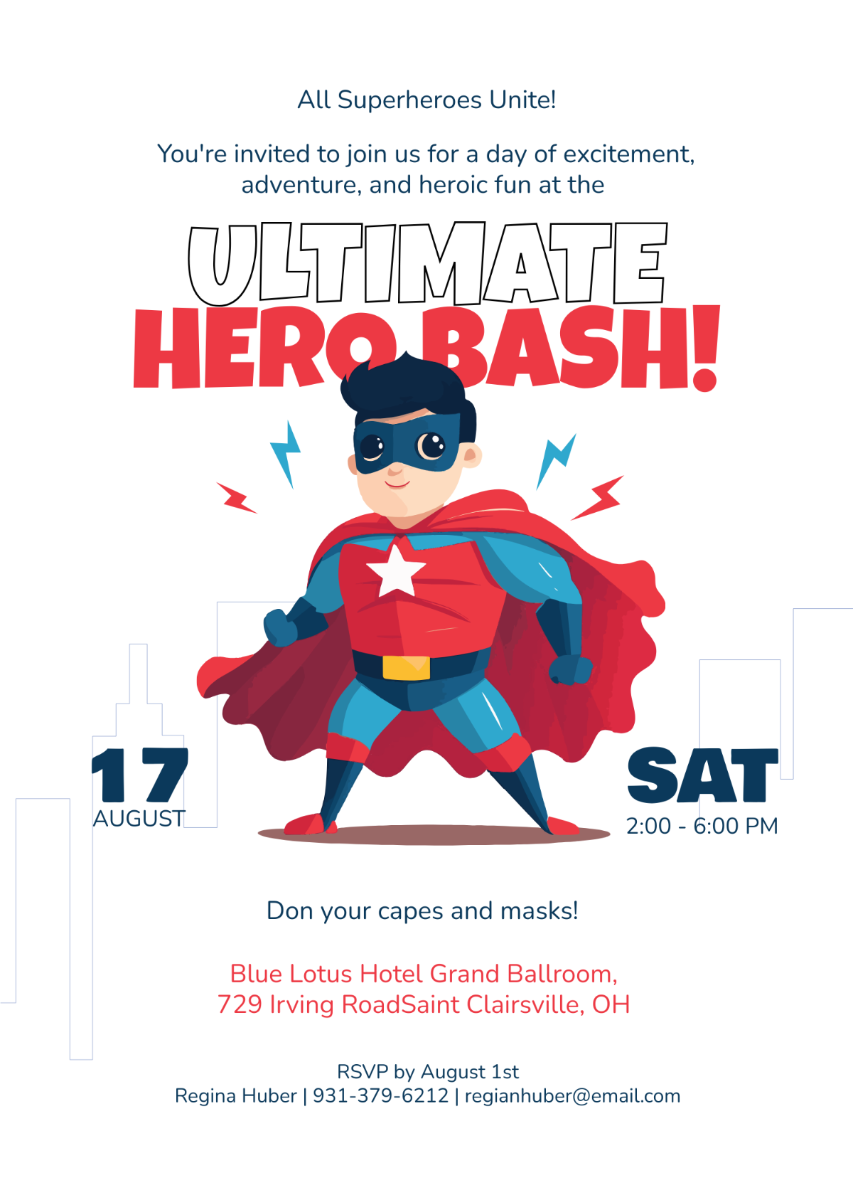 Superhero Party Invitation