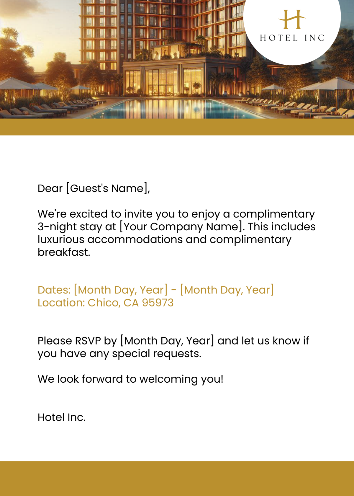Hotel Email Invitation
