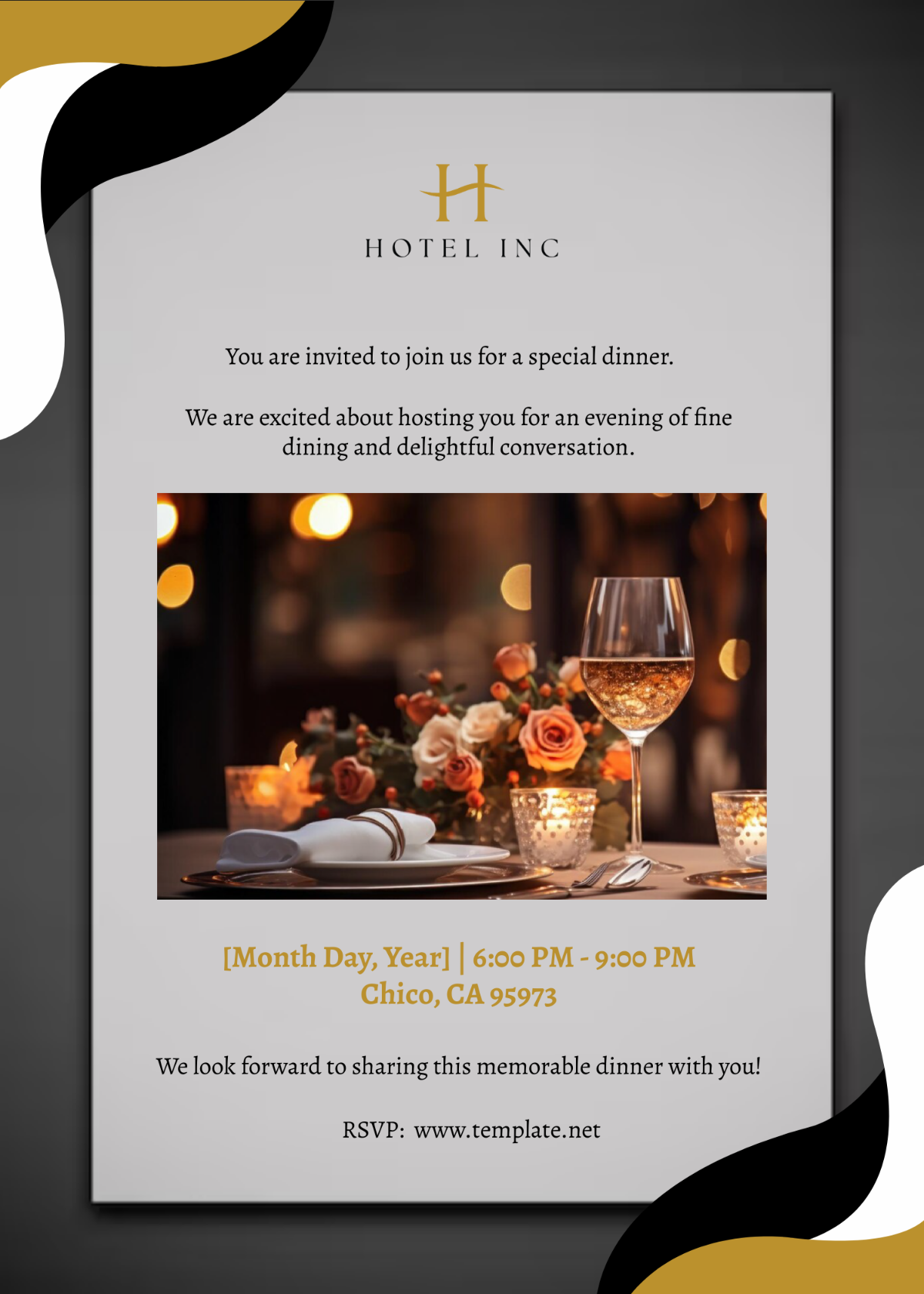 Hotel Dinner Invitation