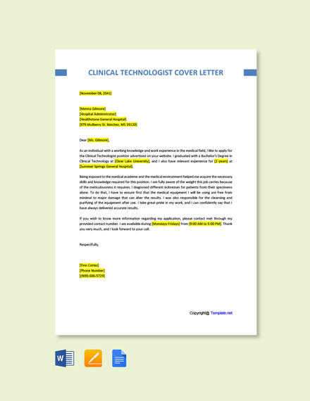 10+ FREE Technologist Cover Letter Templates [Edit ...