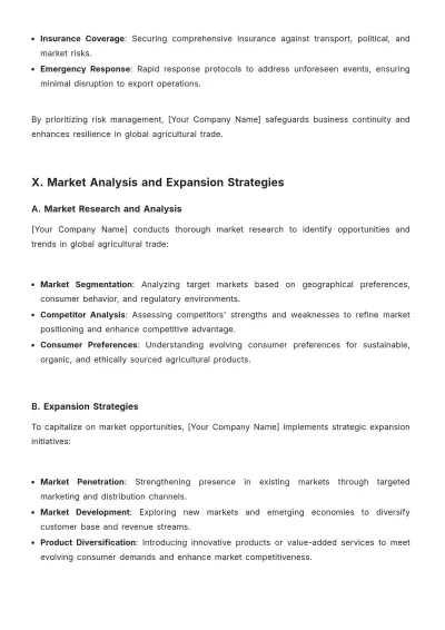 Free Agriculture Export Documentation Report Template to Edit Online