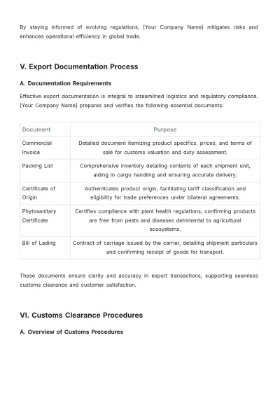 Free Agriculture Export Documentation Report Template to Edit Online
