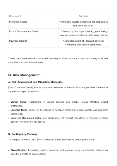 Free Agriculture Export Documentation Report Template to Edit Online