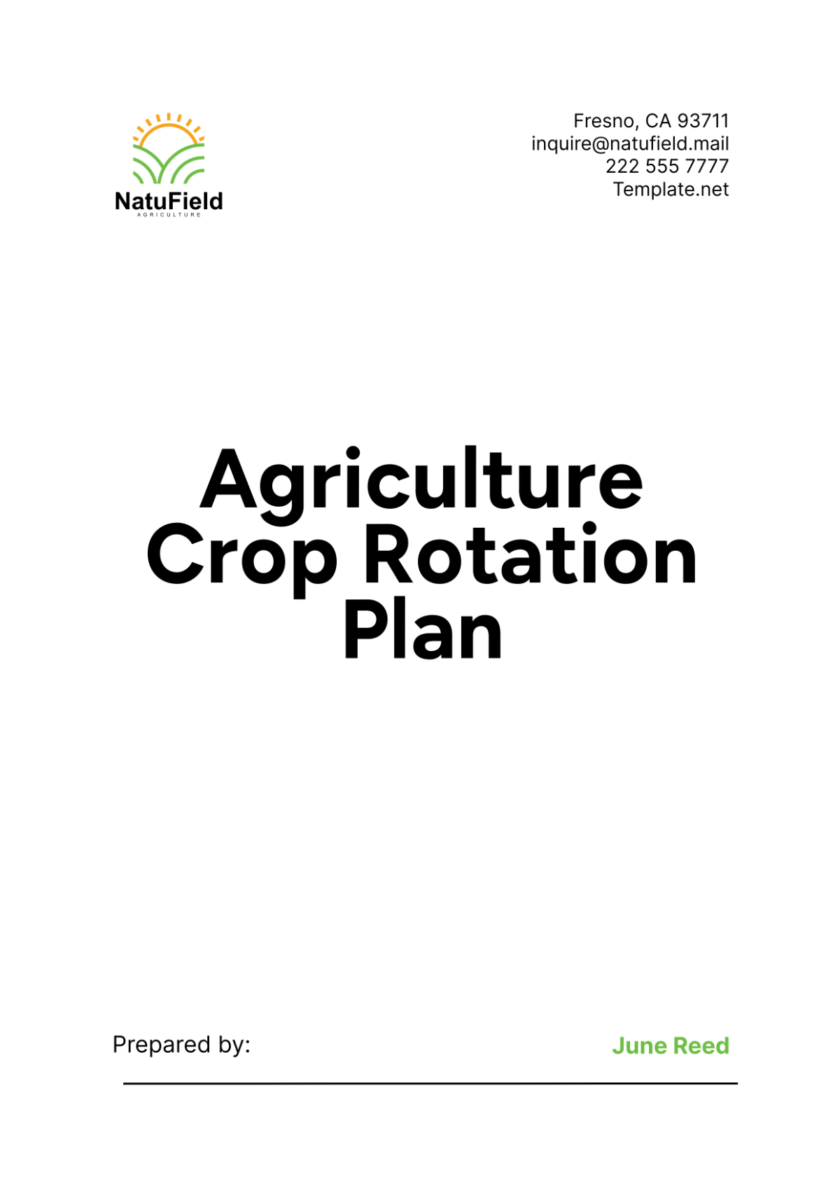 Agriculture Crop Rotation Plan Template - Edit Online & Download