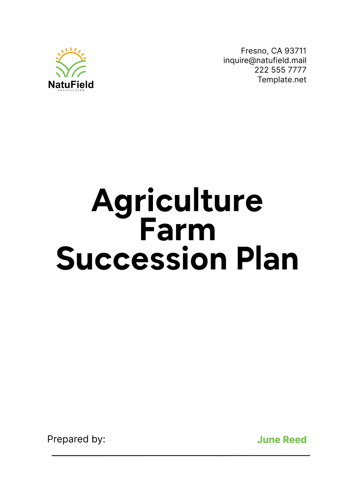 Agriculture Farm Succession Plan Template - Edit Online & Download