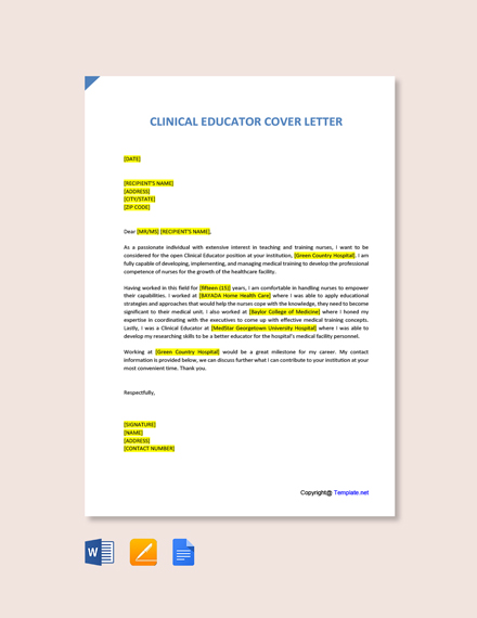 FREE Educator Cover Letter Template in Apple (MAC) Pages | Template.net