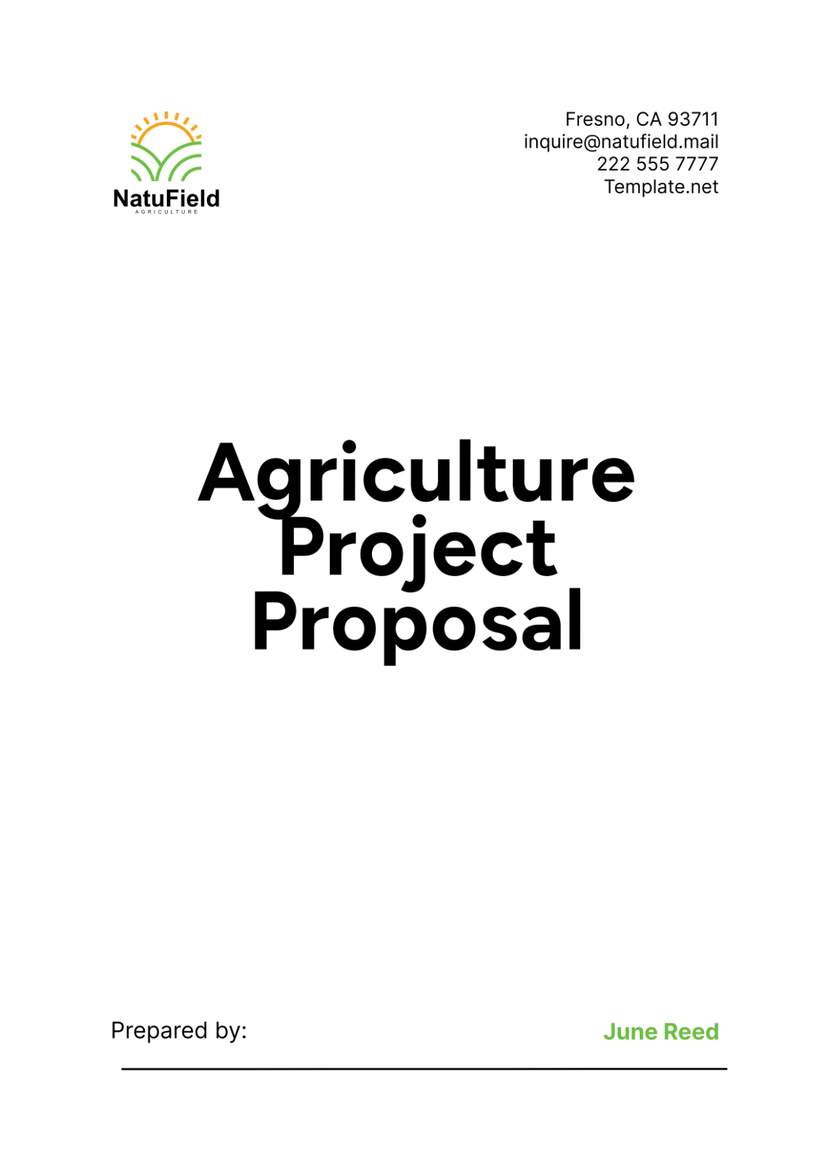 Agriculture Project Proposal Template - Edit Online & Download