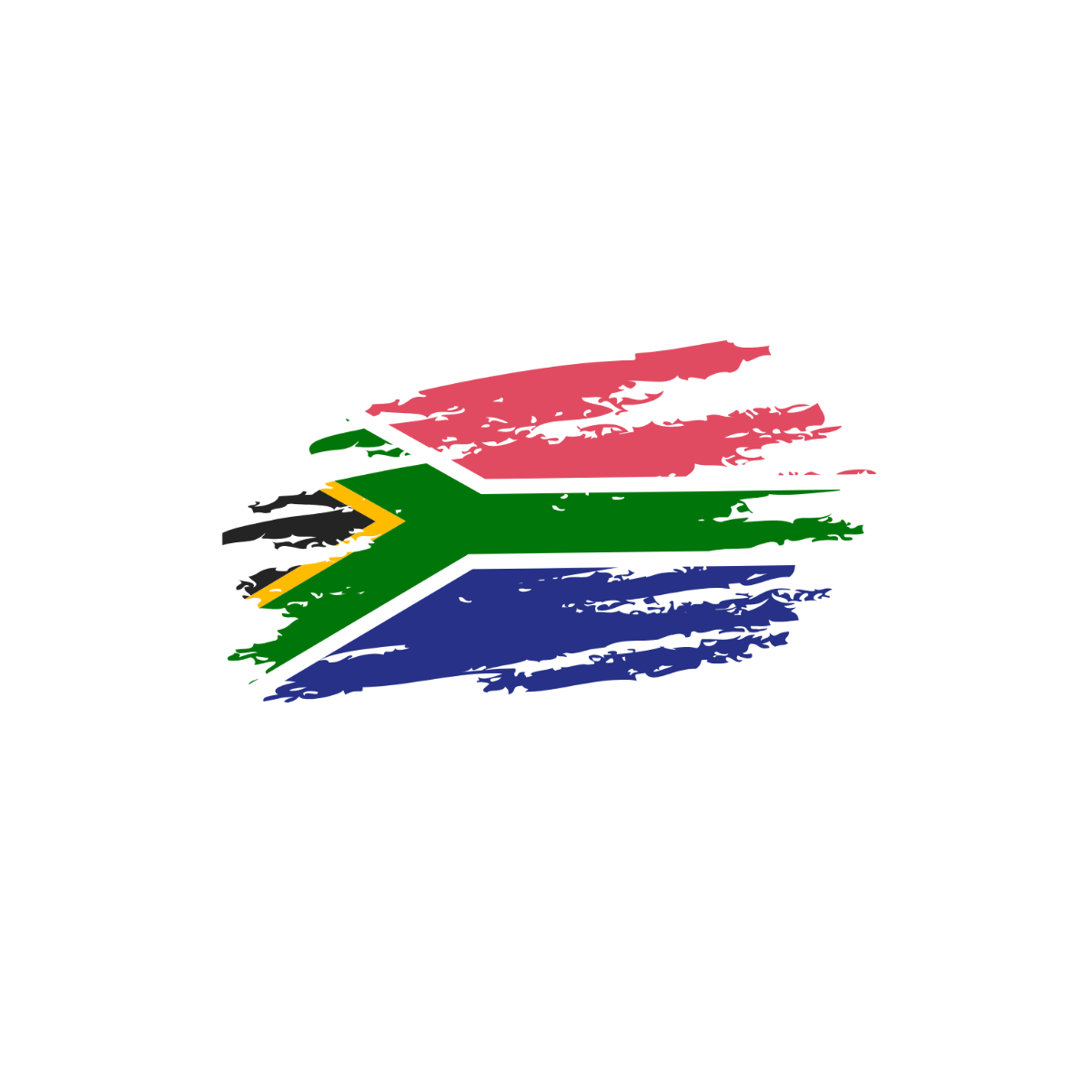 South Africa Grunge Flag