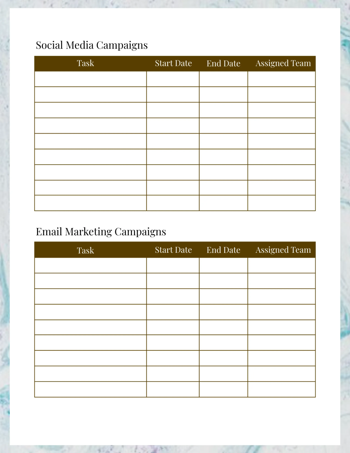 Free Hotel Marketing Planner Template to Edit Online