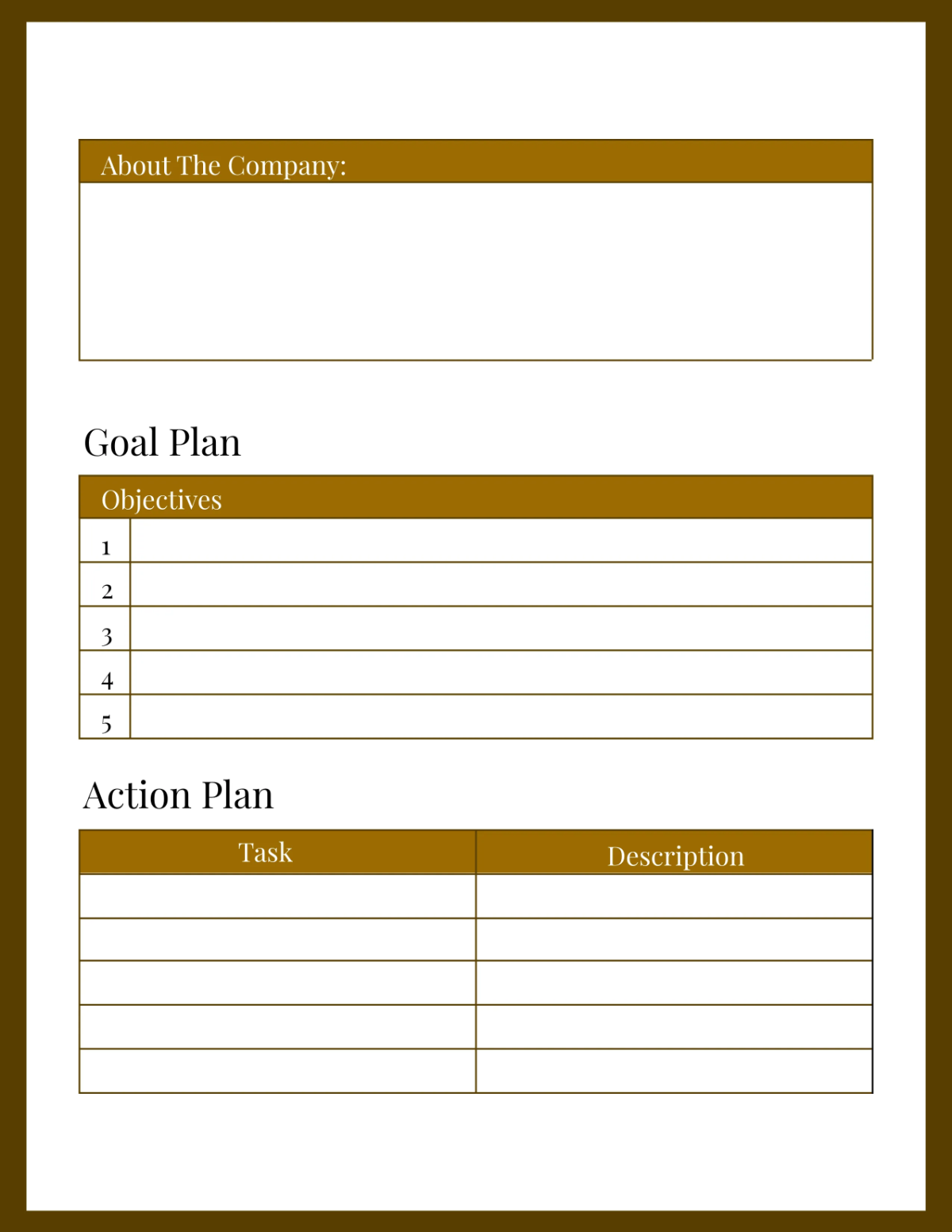 Free Hotel Business Planner Template to Edit Online