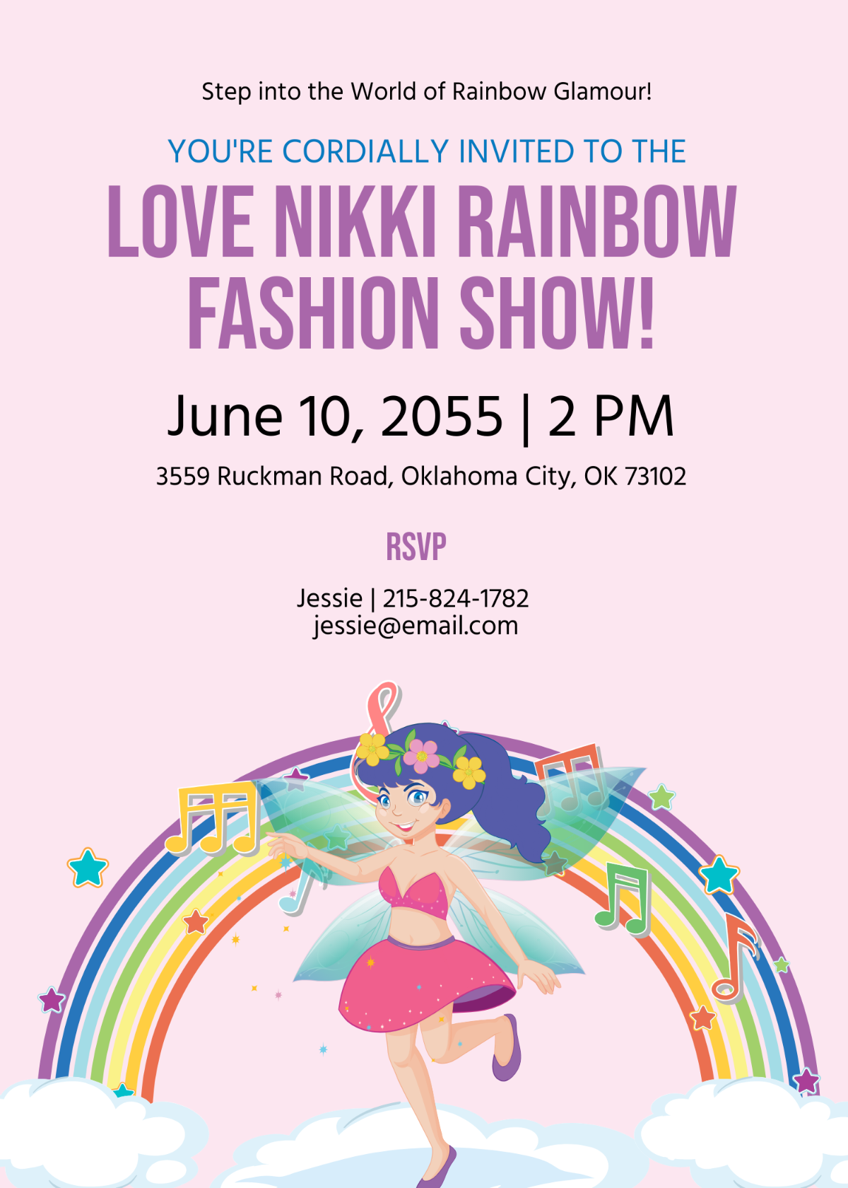 Love Nikki Rainbow Invitation Template - Edit Online & Download