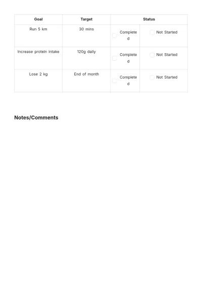 Free Daily To Do List Template for Fitness to Edit Online