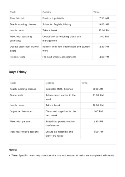 Free Teacher Weekly To Do List Template to Edit Online