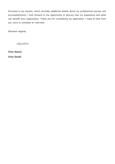 Free HR Cover Letter to Edit Online