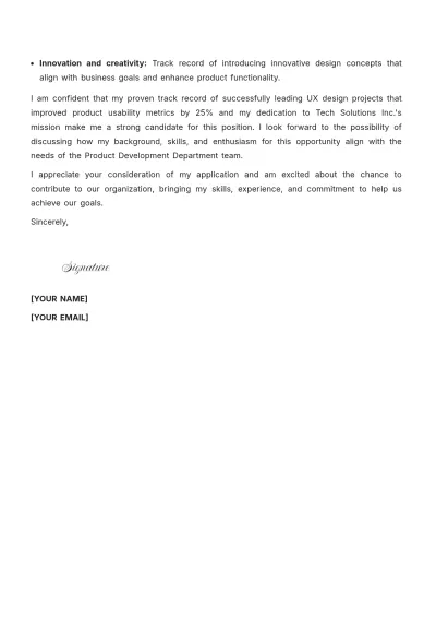 Free Lateral Move Cover Letter For Internal Position to Edit Online