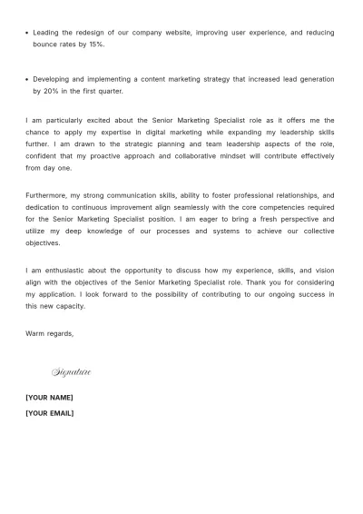 Free Internal Shift Cover Letter For Internal Position to Edit Online