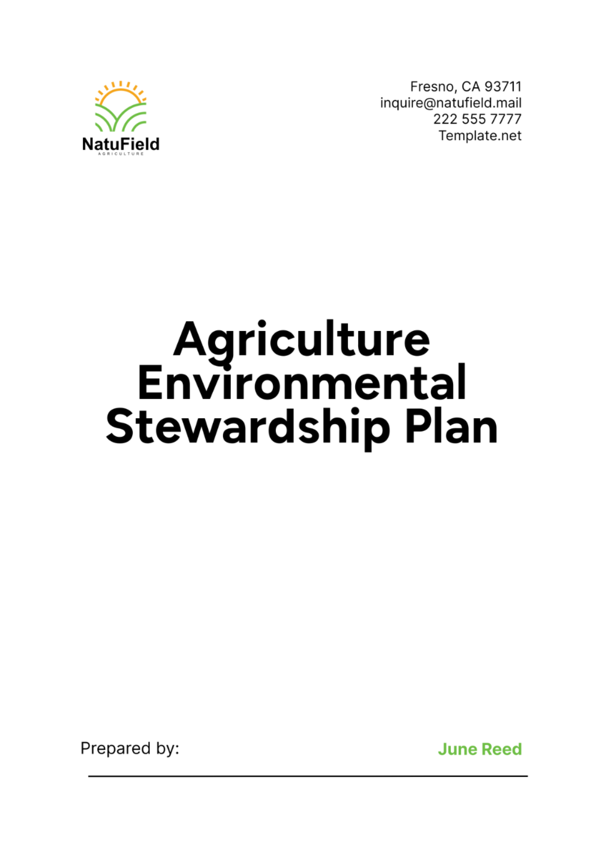 Agriculture Environmental Stewardship Plan Template - Edit Online & Download