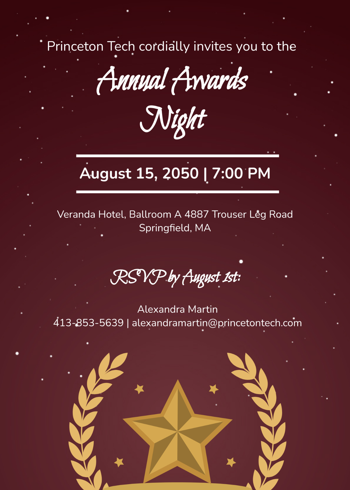 Awards Night Invitation
