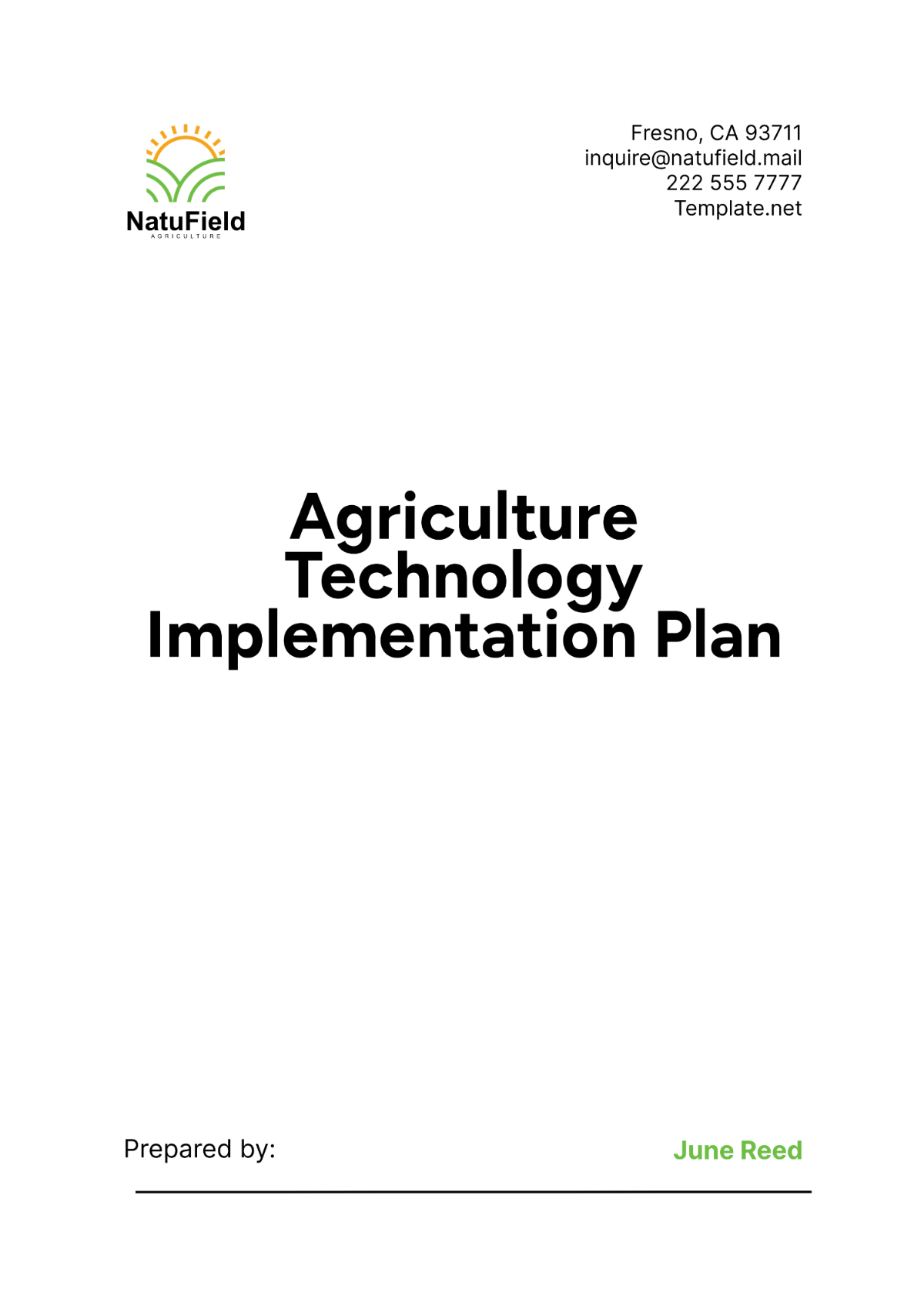 Agriculture Technology Implementation Plan Template - Edit Online & Download