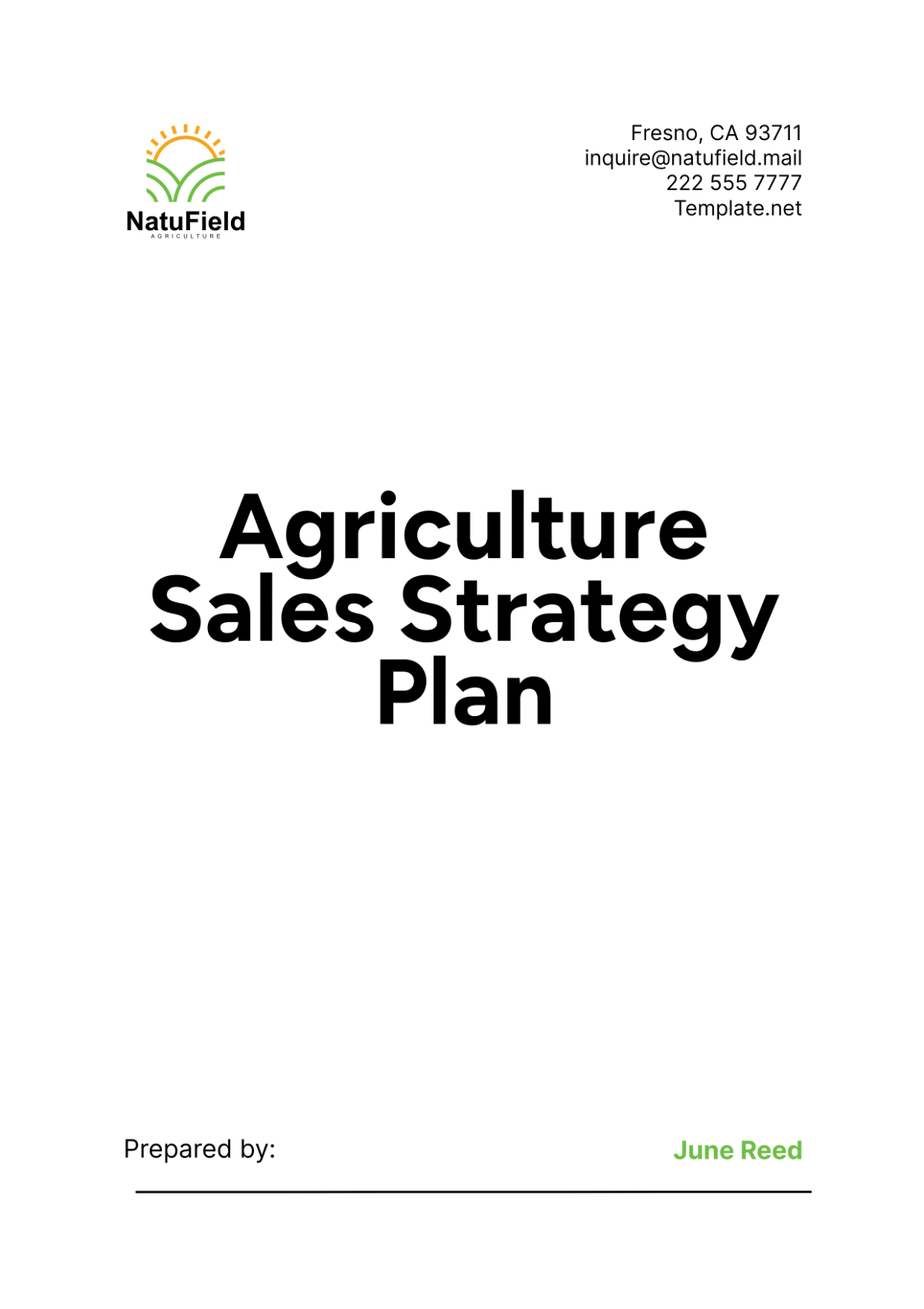 Agriculture Sales Strategy Plan Template - Edit Online & Download