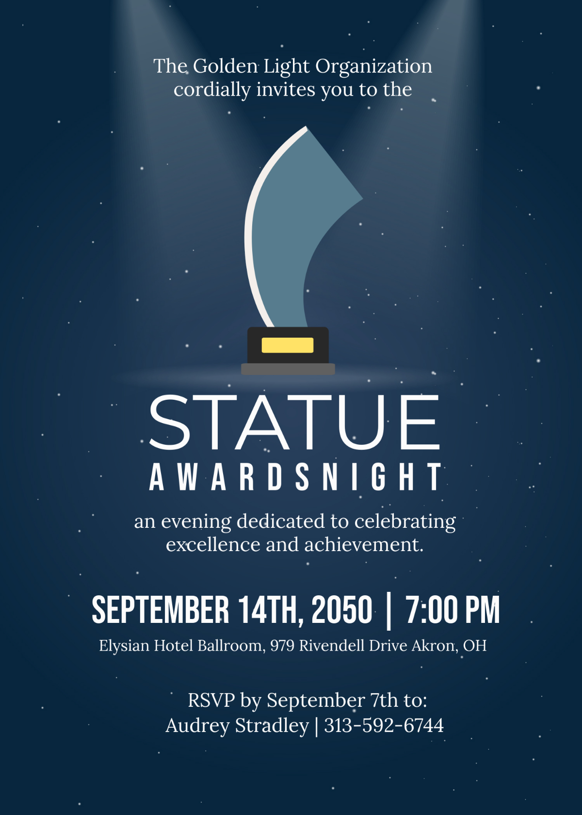 Statue Awards Night Invitation