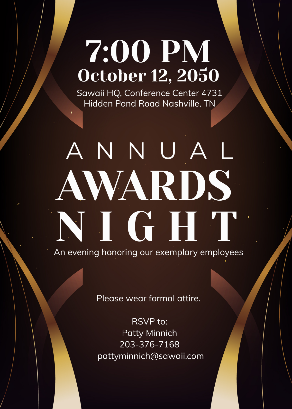 Annual Awards Night Invitation