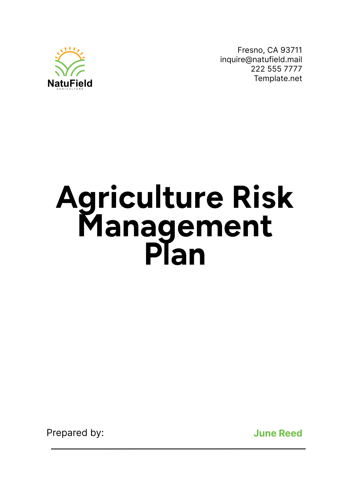 Agriculture Risk Management Plan Template - Edit Online & Download