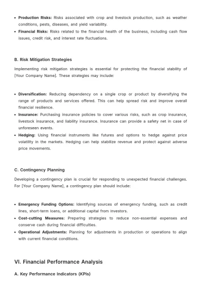 Free Agriculture Financial Management Plan Template to Edit Online