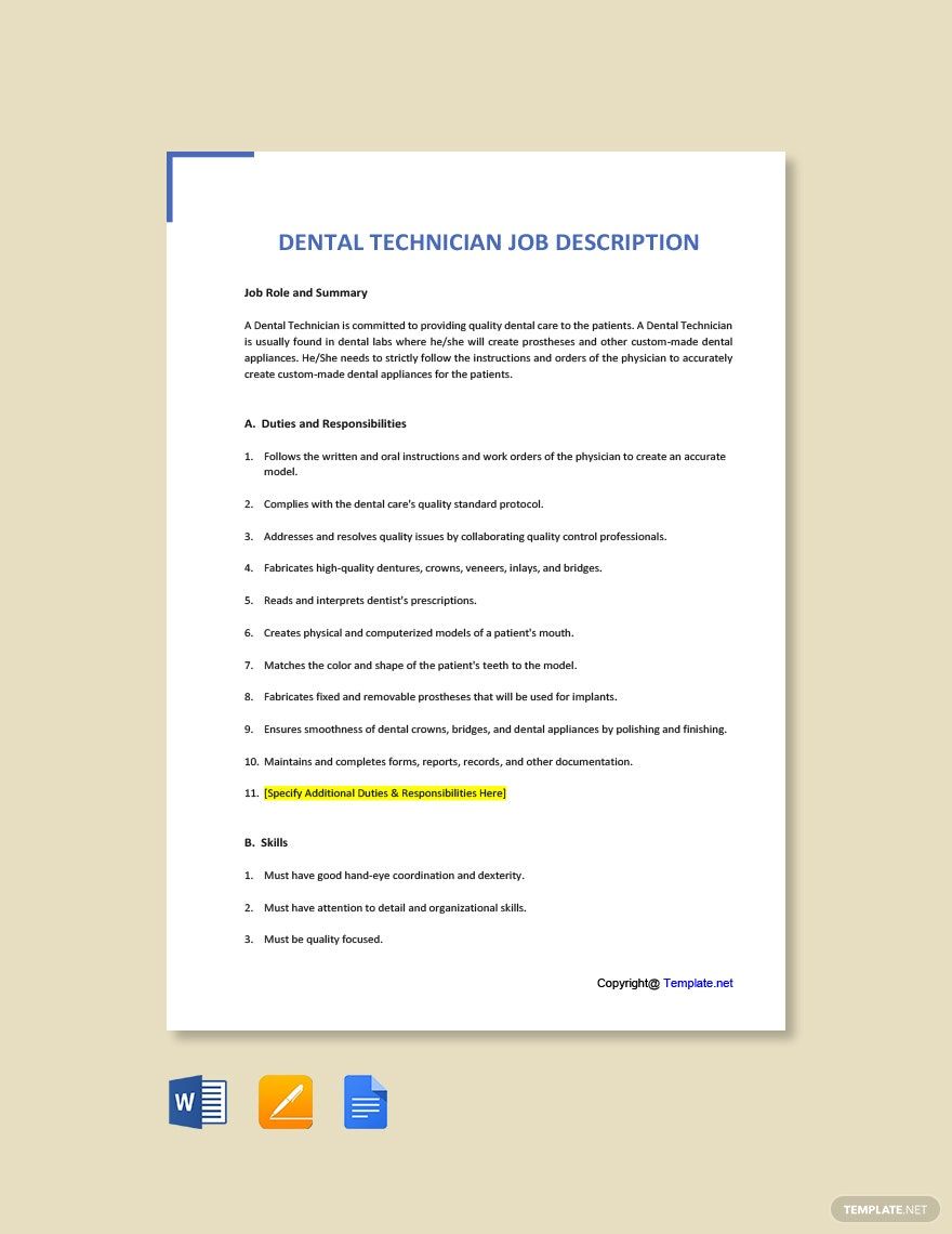 Technician Pages Templates Design, Free, Download